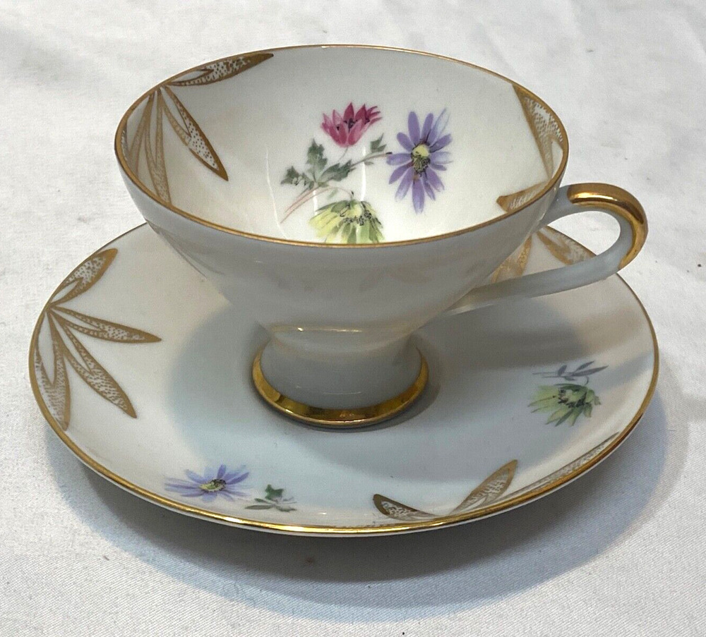 Vintage Bareuther Waldsassen Bavaria Germany Demitasse Cup and Saucer